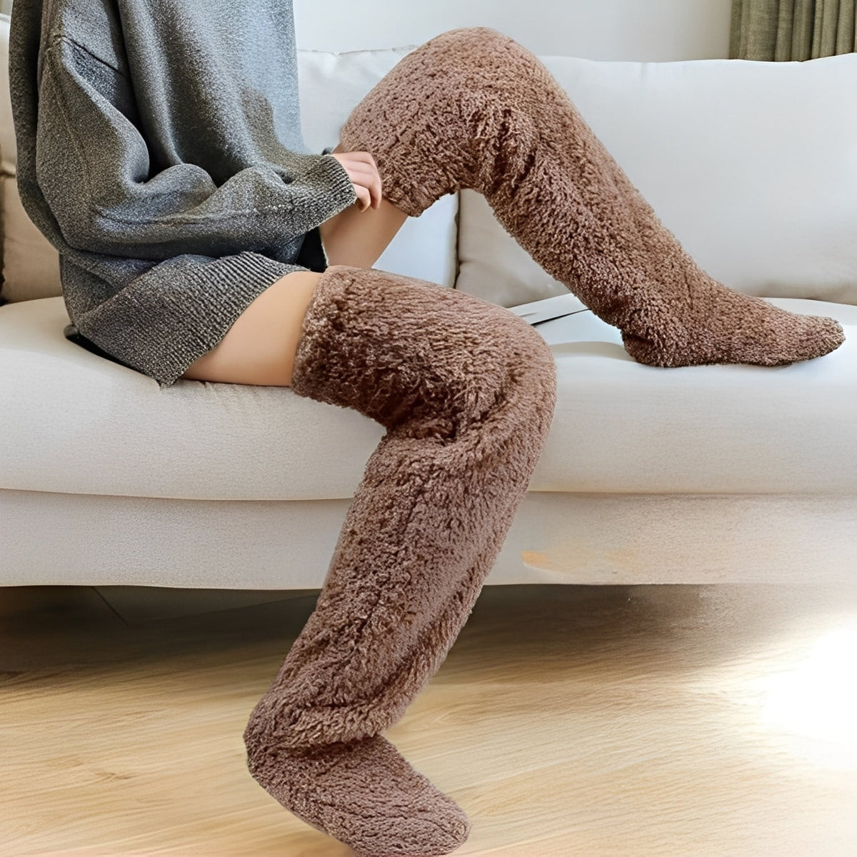 Camellia - Wärmende, knielange Damensocken für den Winter