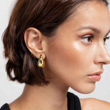 Chunky Waterdrop Ohrringe - Große Ohrringe aus Gold