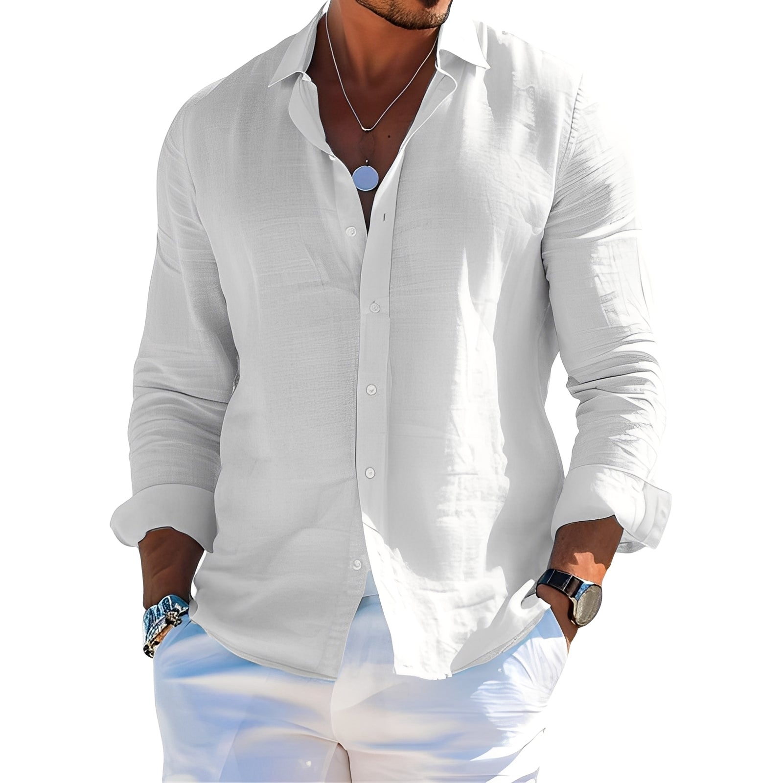 Félicien - Angenehmes langärmeliges Poloshirt