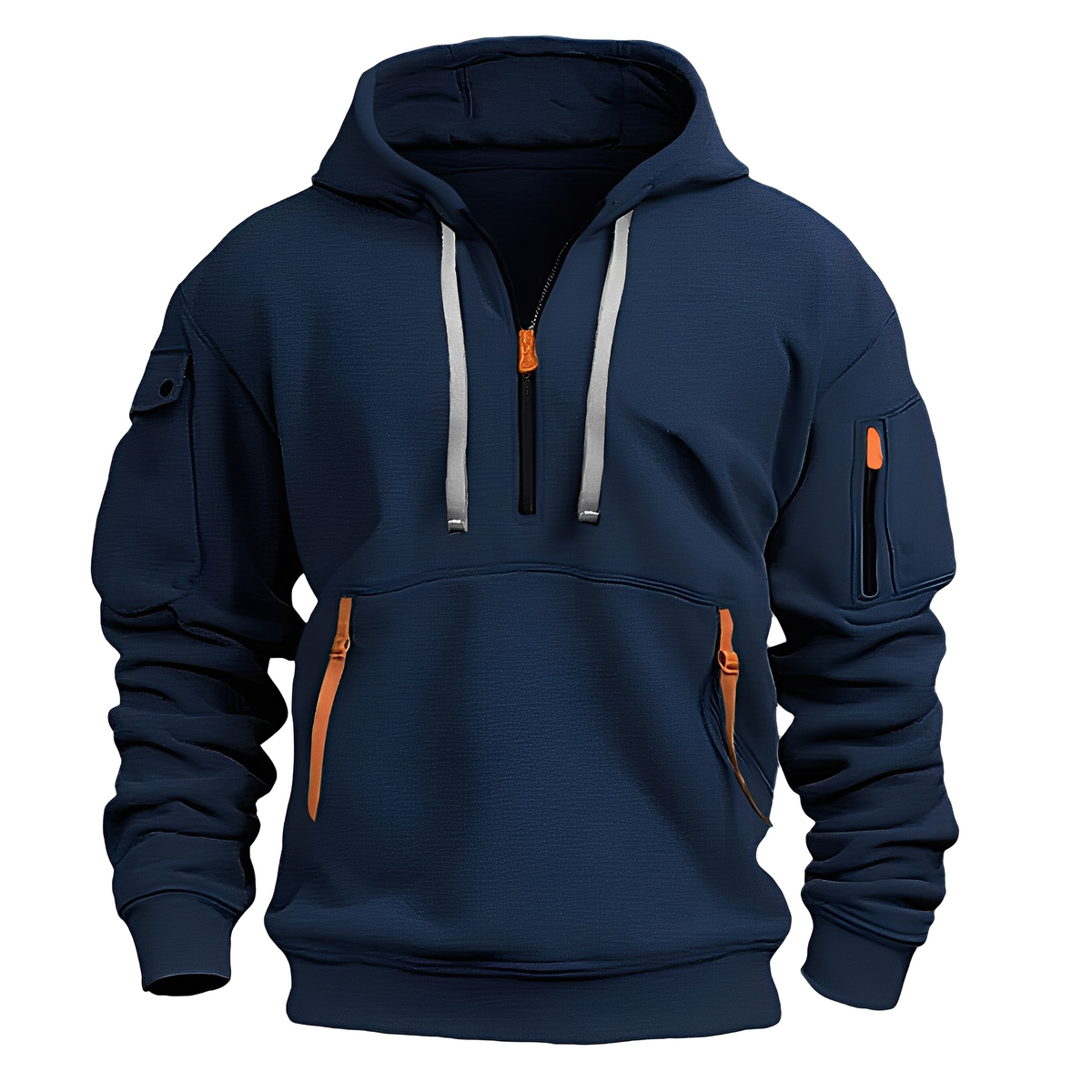 Paxton - Gemütliche Hoodie-Jacke mit halbem Reißverschluss