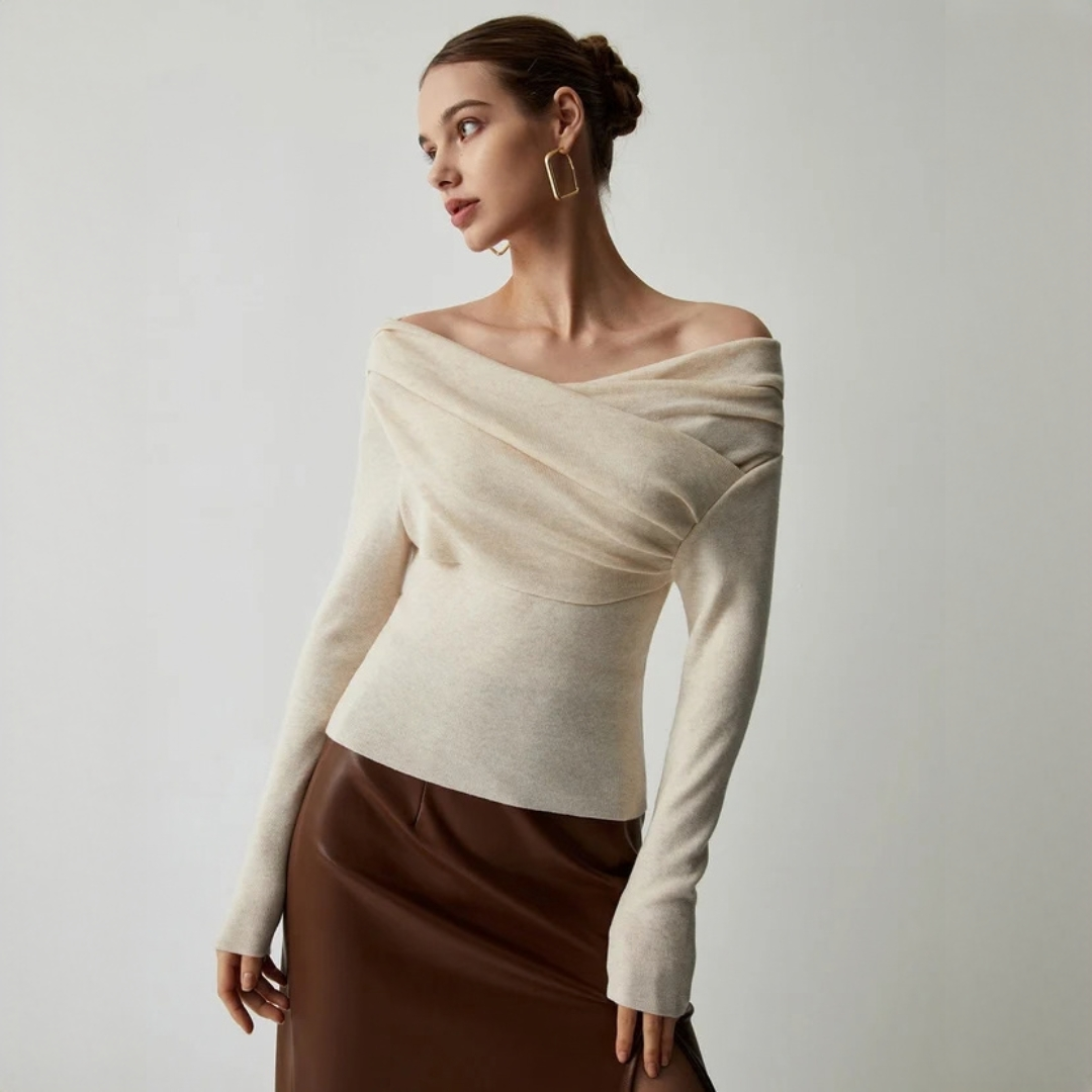 Yasmin - Elegantes, schulterfreies Top