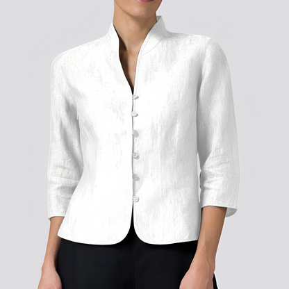 Alesha - Damenbluse mit klassischem Langarm-Stil