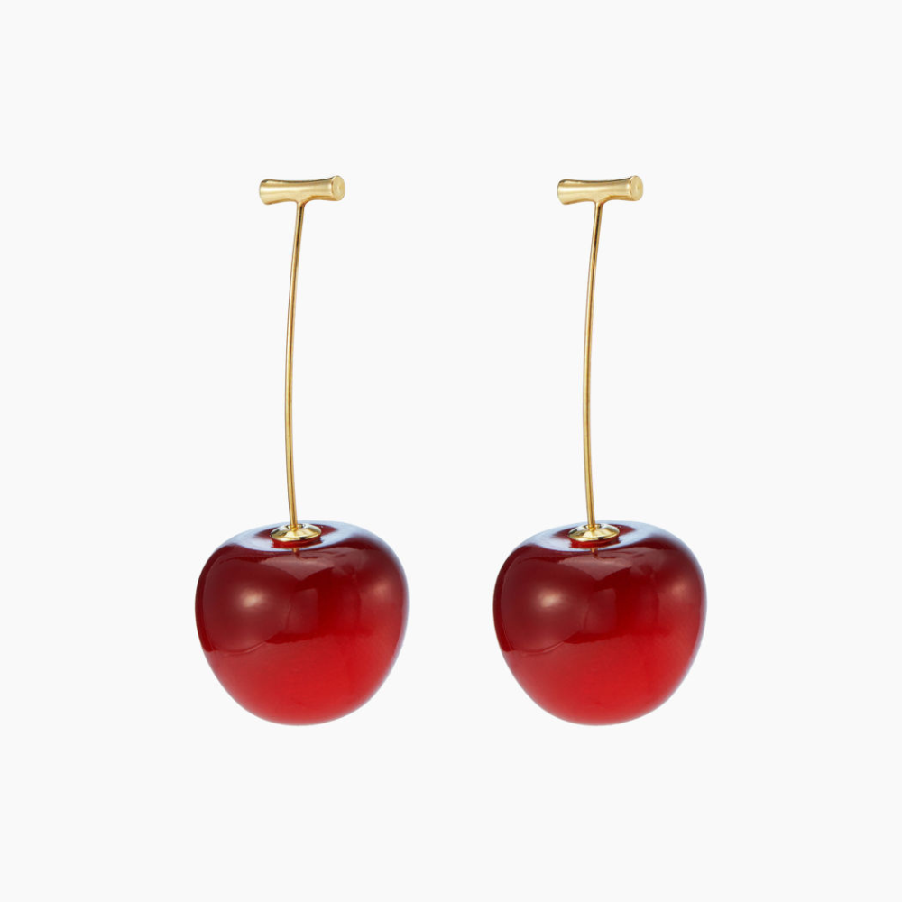 Red Cherry Ohrringe - Leichte Kirsch-Ohrringe