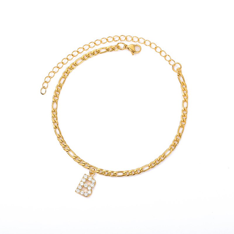 Initialen Knöchel - Knöchelarmband mit Ihrer Initiale