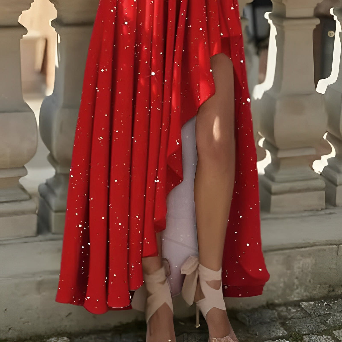 Damenkleid mit hoher Taille – Elegantes, luftiges Kleid für Sommer, Feiern und Alltag