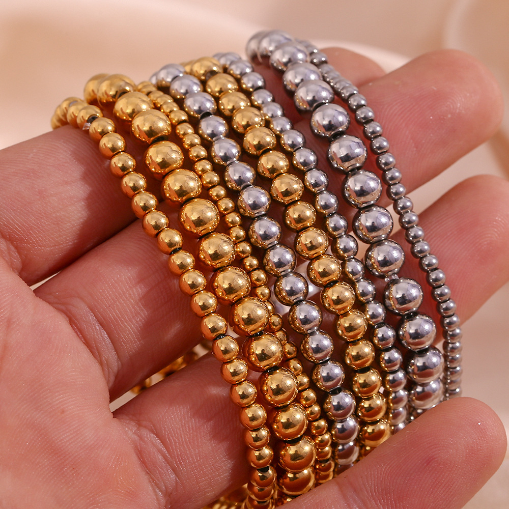 Crea - Modisches stapelbares goldenes Metallarmband (4mm)