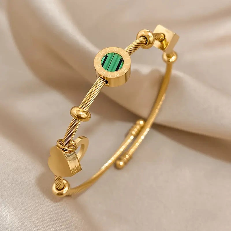Rhian – Goldenes Signaturarmband