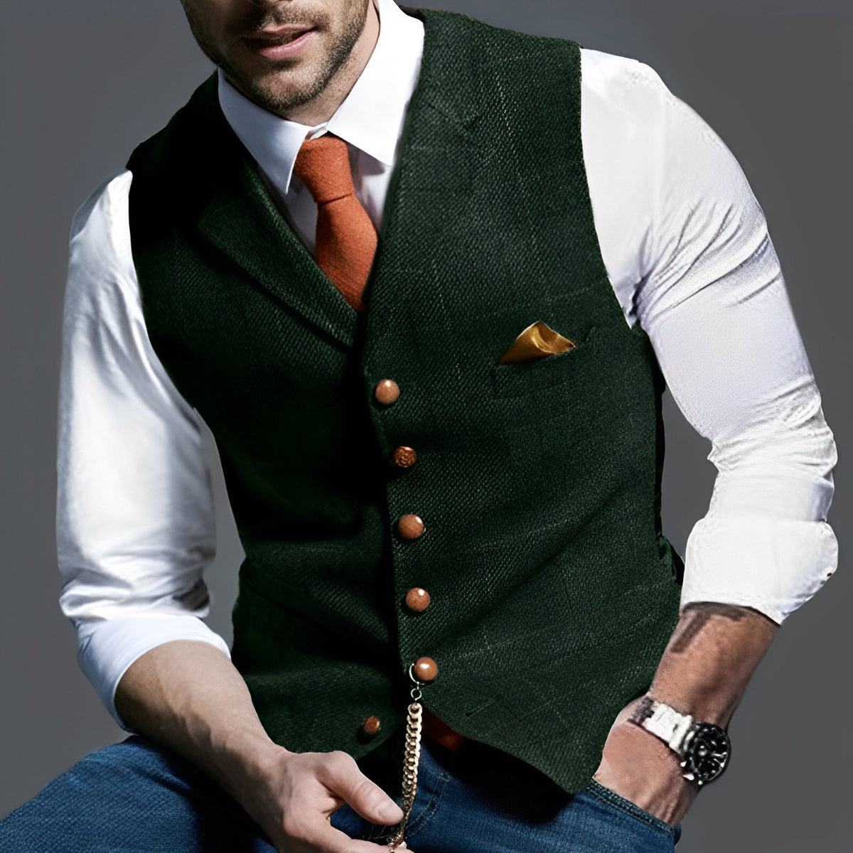 Jasper – Vintage Weste für Männer