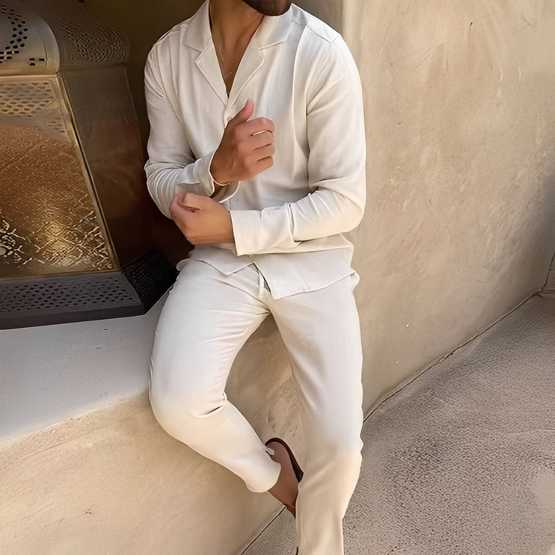 Hadrien - Männer-Set mit Langarmhemd und Hose