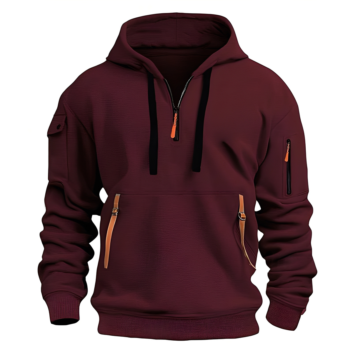 Paxton - Gemütliche Hoodie-Jacke mit halbem Reißverschluss