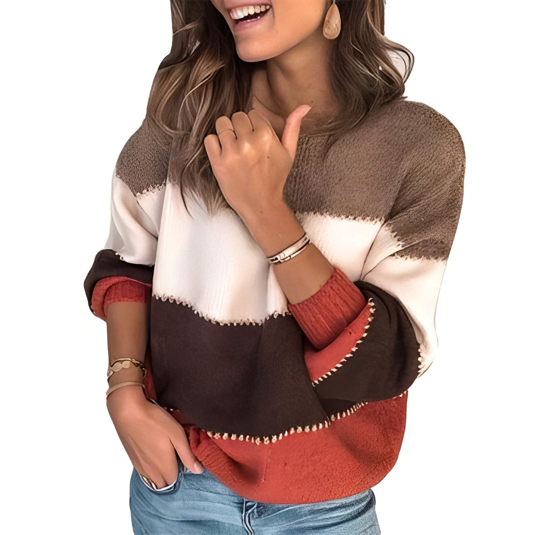 Aubrie - Gemütlicher Streifenpullover