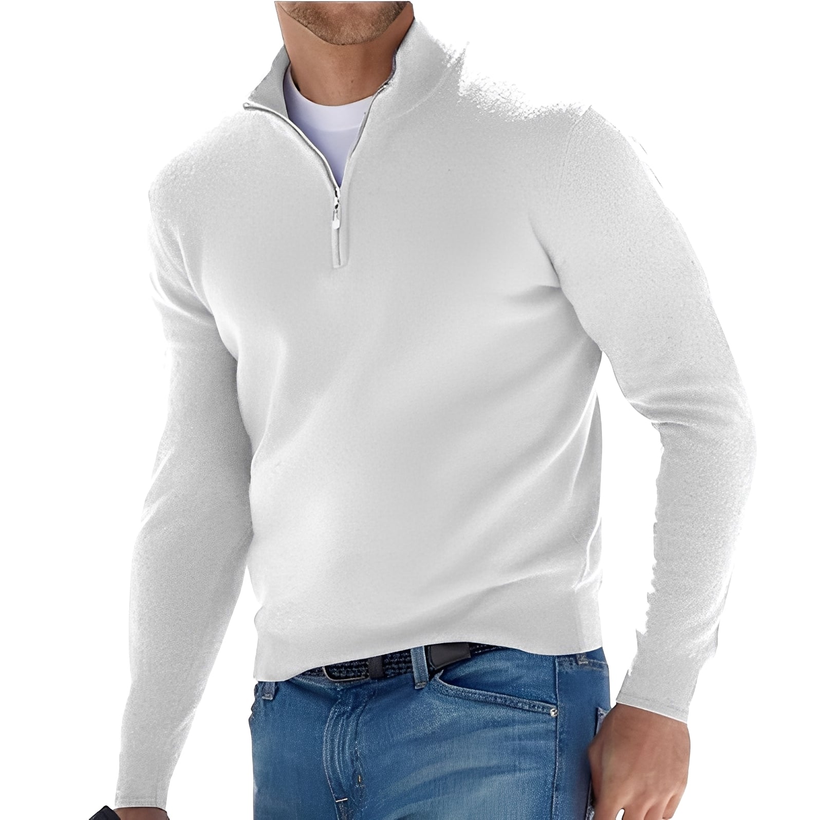Nash - Freizeitpullover mit halbem Reißverschluss
