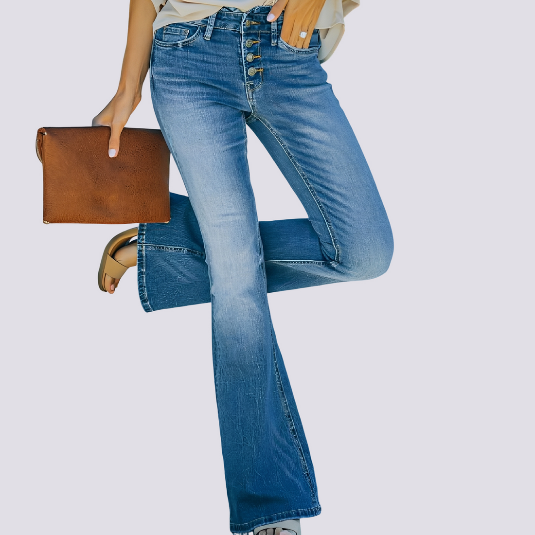 Rosie – Damen-Schlagjeans – perfekt für den entspannten Alltag