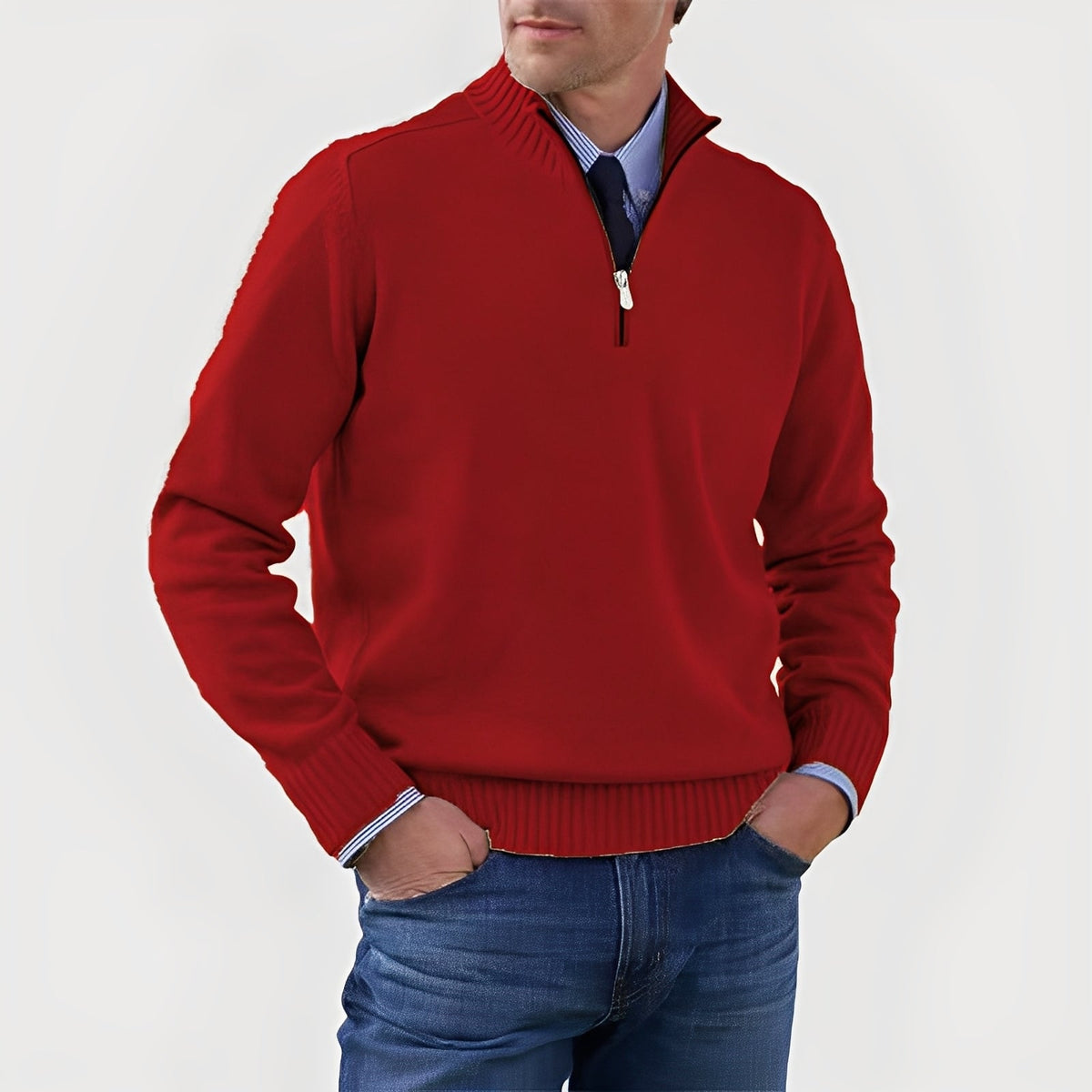 Nolan - Angenehmer Pullover mit halbem Reißverschluss