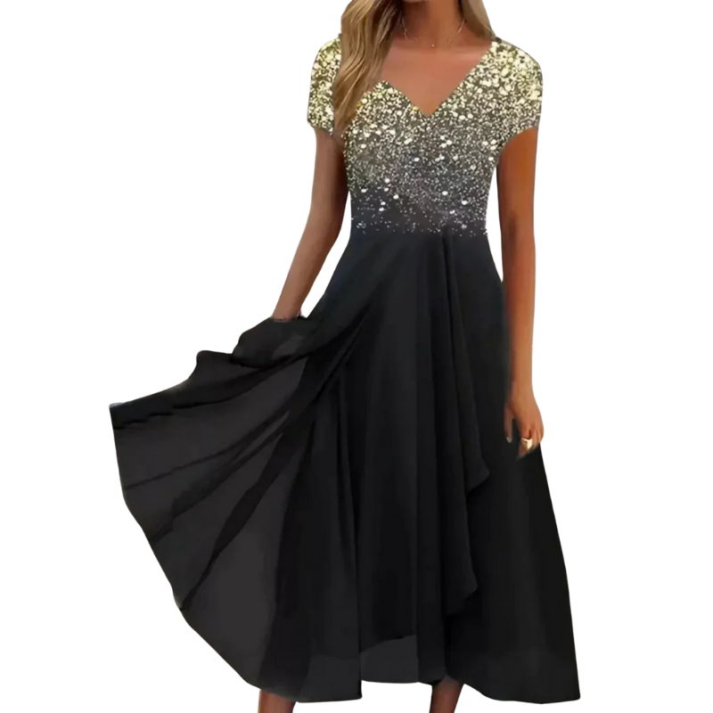 Astrid - Einfarbiges Sommerkleid aus Chiffon