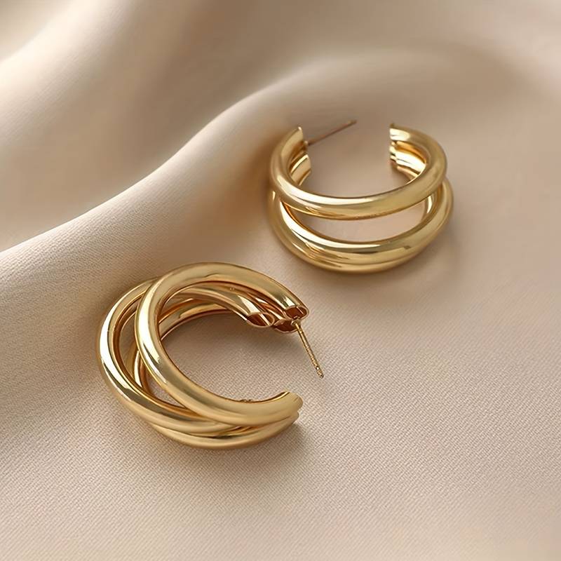 Drei-Ring-Hoop - 3 goldene Ringe