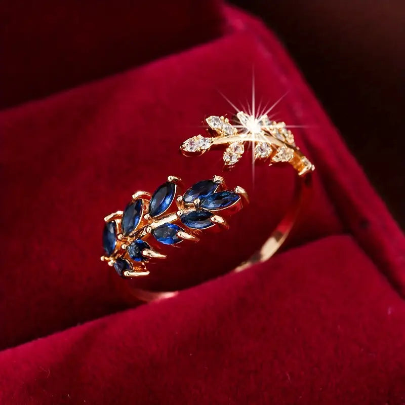 Vivara – Goldring mit Saphir