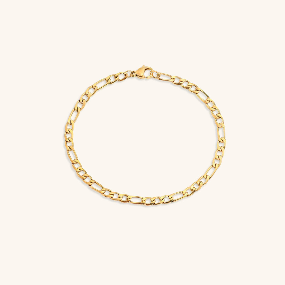Saturn - Goldenes Kettenarmband