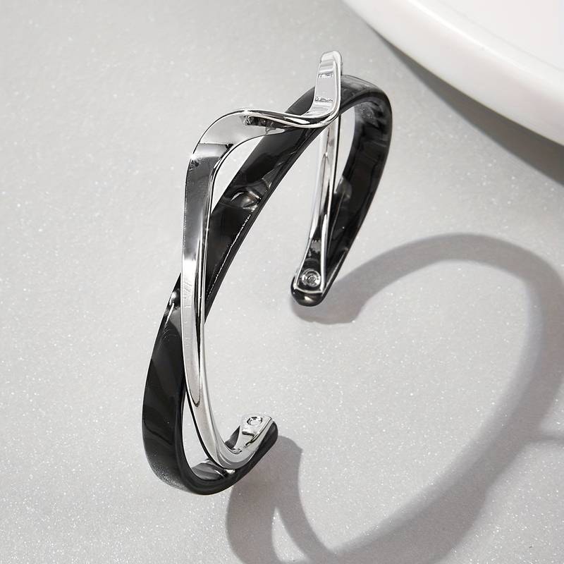 Wellenarmband mit Perlenbesatz - 18K vergoldetes Armband
