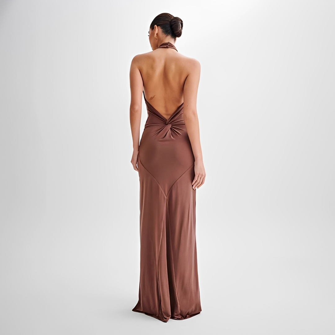 Mabel - Schickes Maxikleid mit offenem Rücken