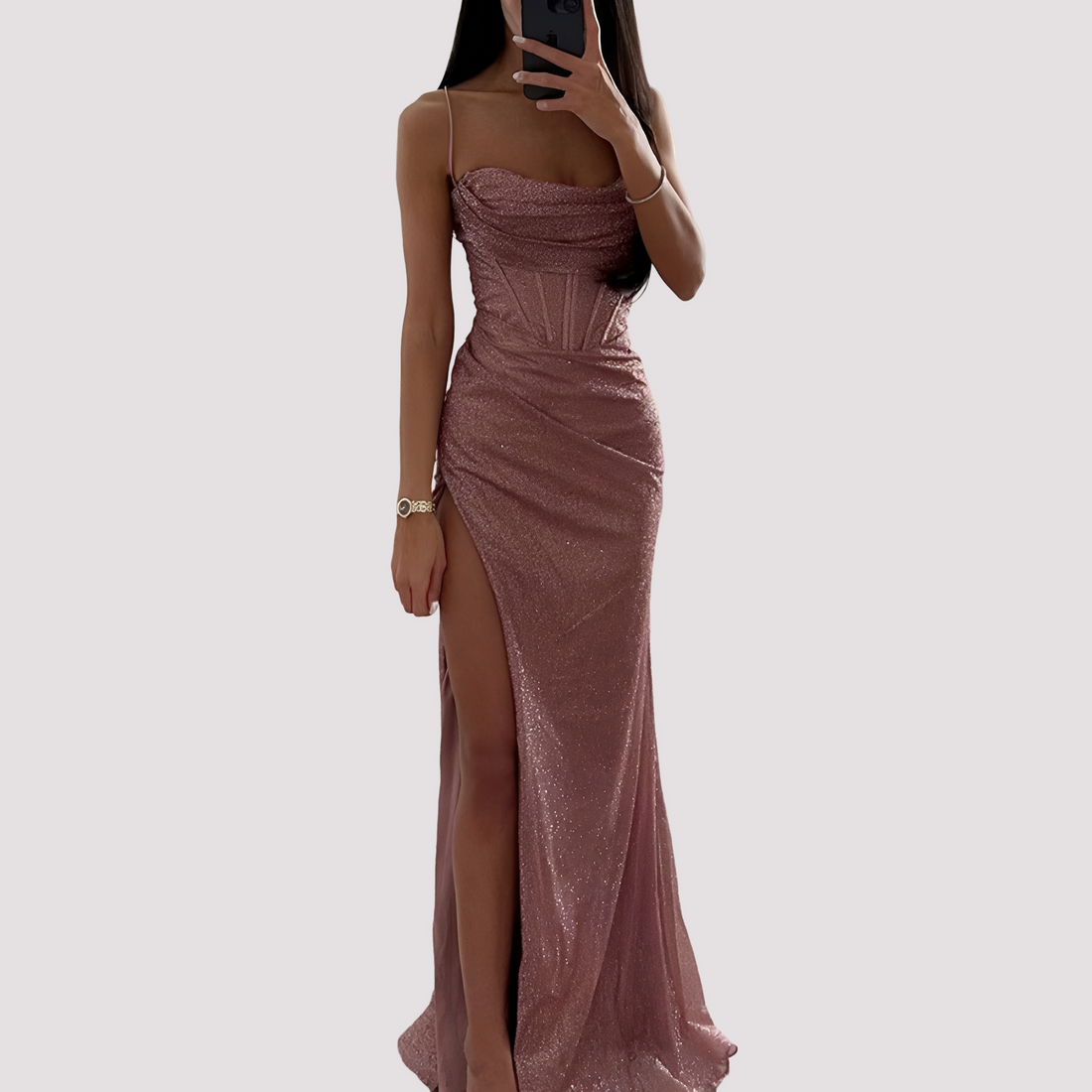 Bonnie - Stilvolles Maxikleid mit Schlitz