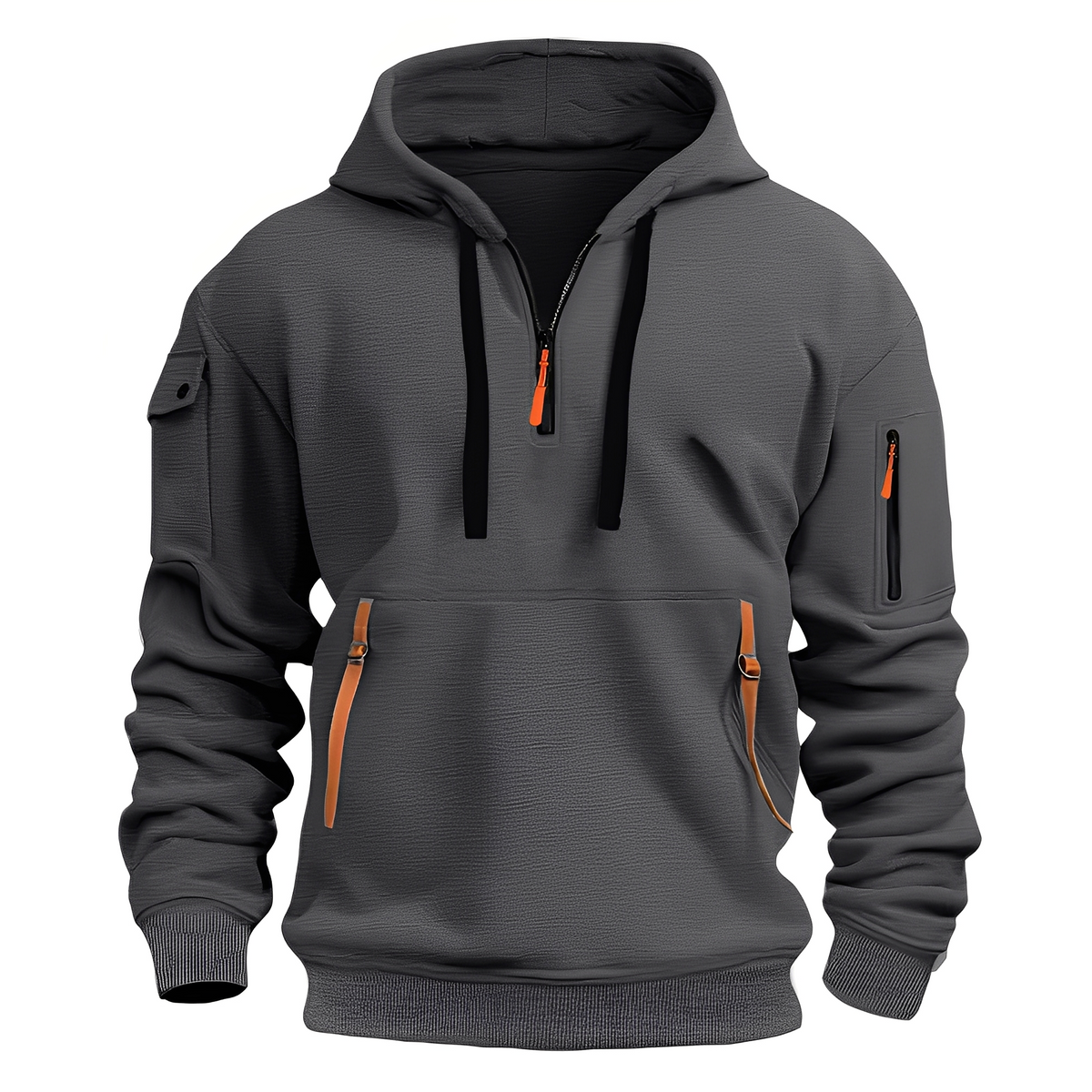 Paxton - Gemütliche Hoodie-Jacke mit halbem Reißverschluss