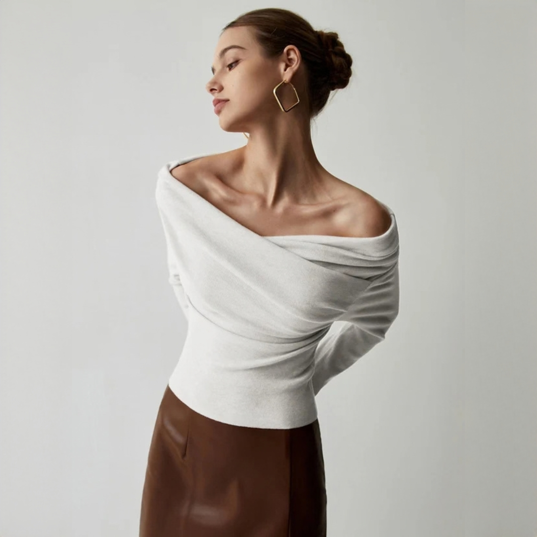 Yasmin - Elegantes, schulterfreies Top