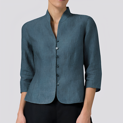 Alesha - Damenbluse mit klassischem Langarm-Stil