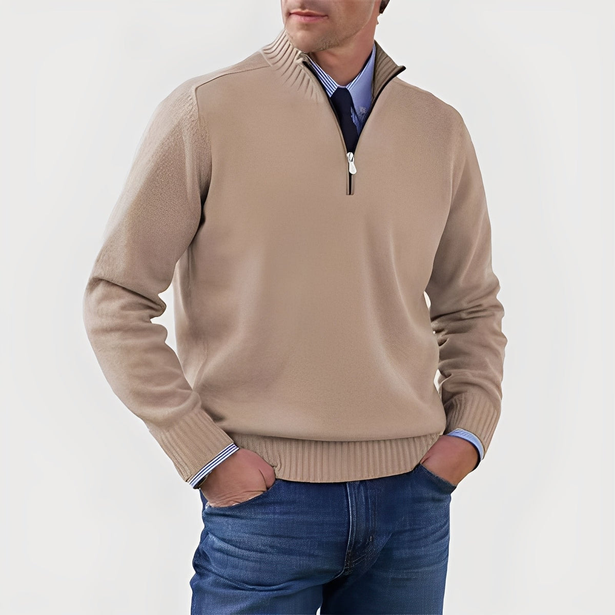 Nolan - Angenehmer Pullover mit halbem Reißverschluss