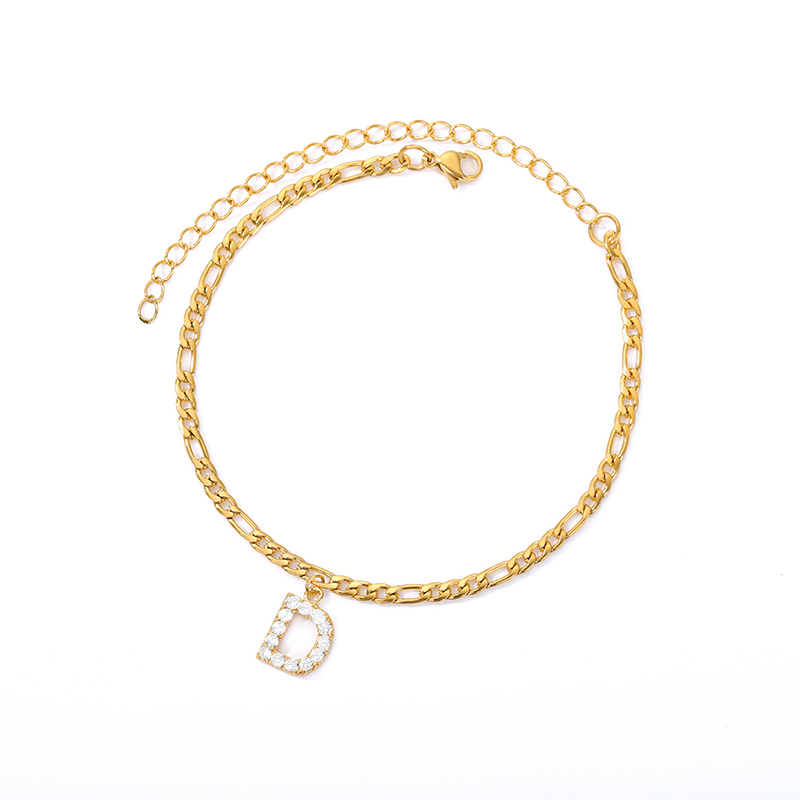 Initialen Knöchel - Knöchelarmband mit Ihrer Initiale