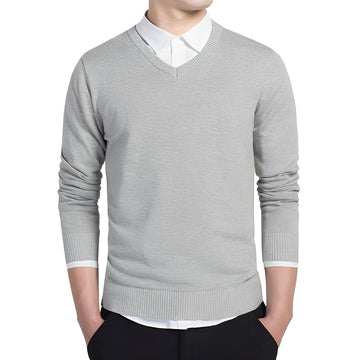 Tom - Komfortabler V-Ausschnitt-Pullover