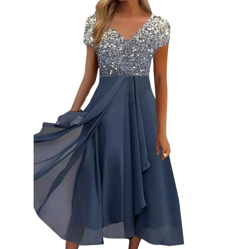 Astrid - Einfarbiges Sommerkleid aus Chiffon