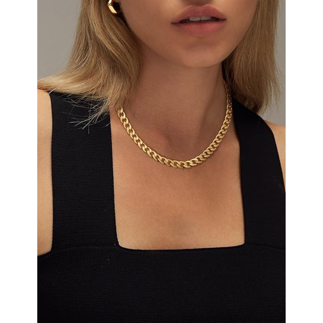 Anabel – Halskette mit goldenen Gliedern