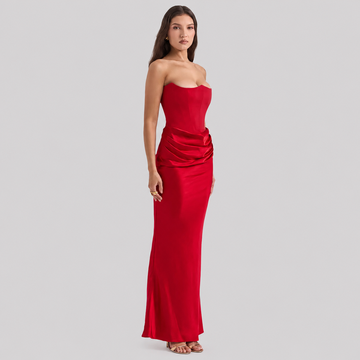 Elisabeth – Elegantes Maxikleid mit freien Schultern für Damen