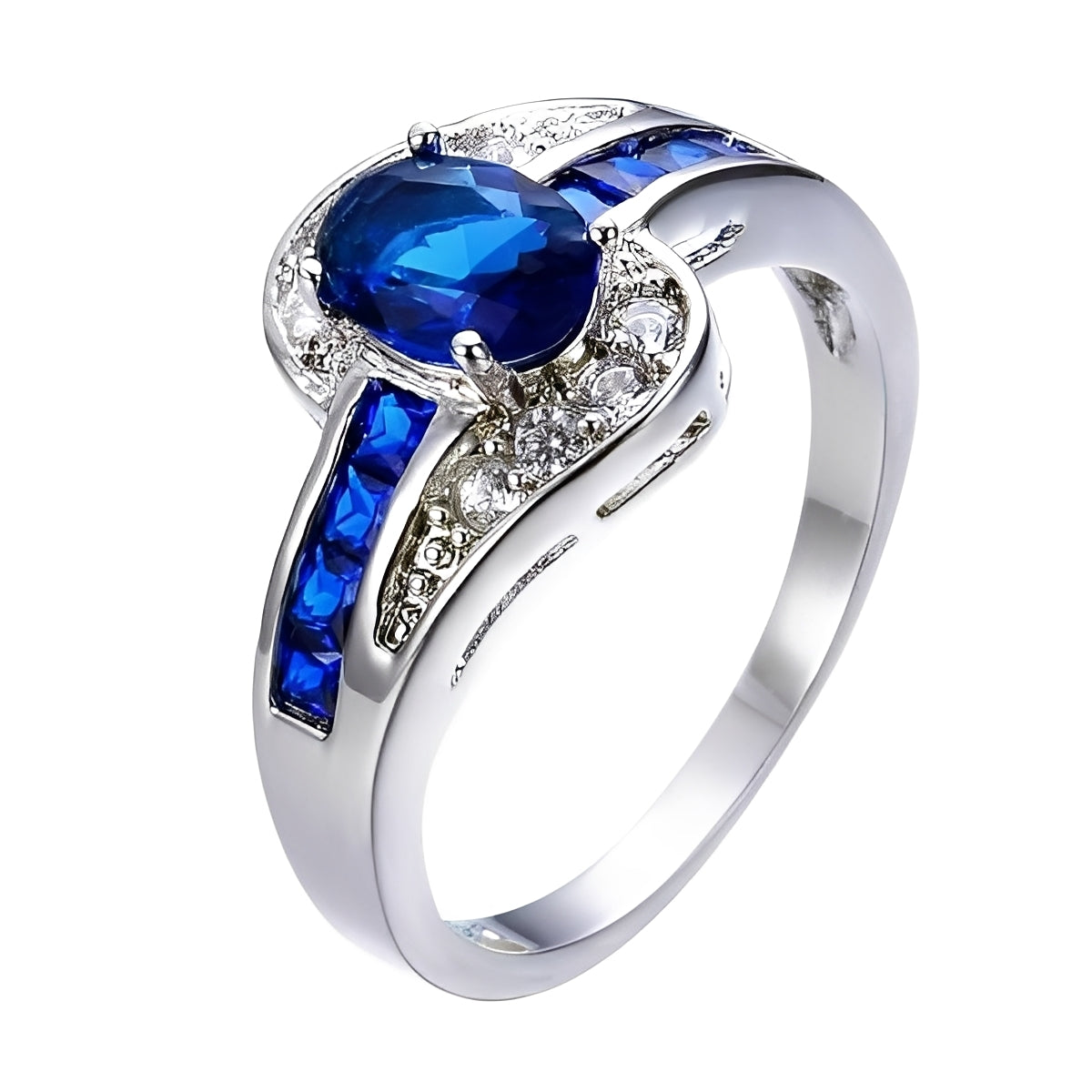 Diane – Ring mit blauem Saphir