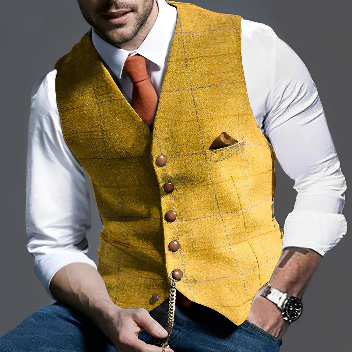 Jasper – Vintage Weste für Männer
