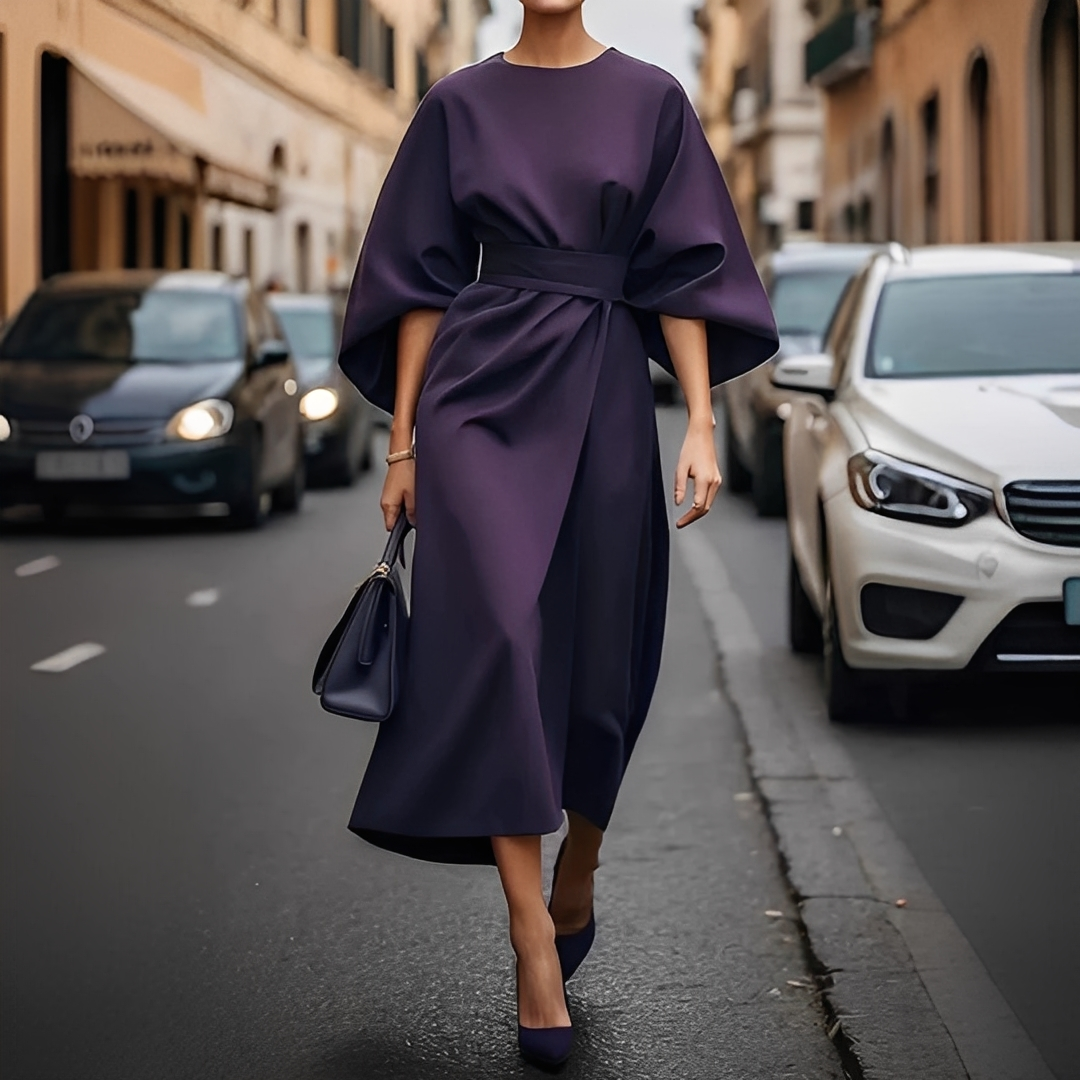 Lauriane - Stilvolles Damenkleid mit Laternenärmeln