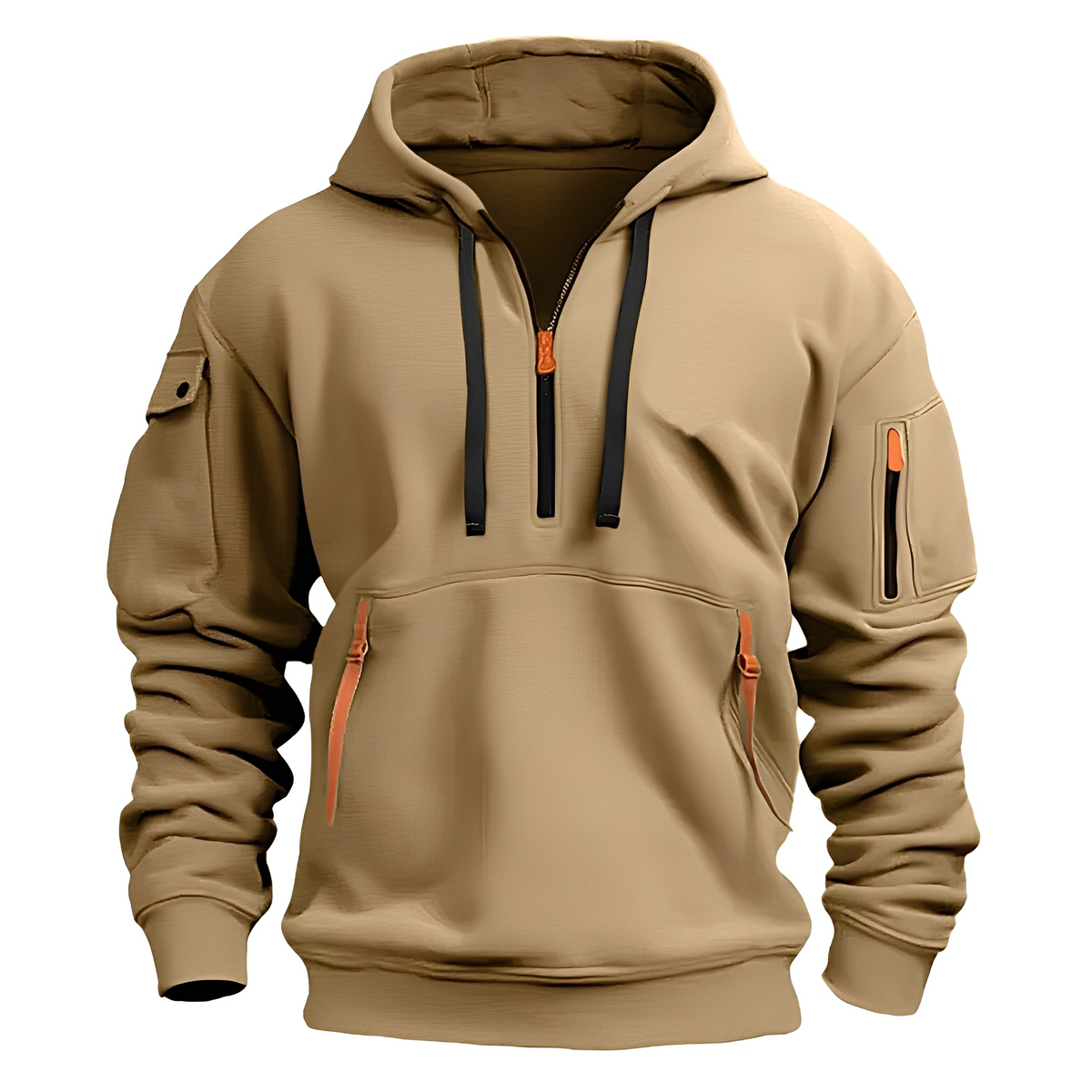 Paxton - Gemütliche Hoodie-Jacke mit halbem Reißverschluss