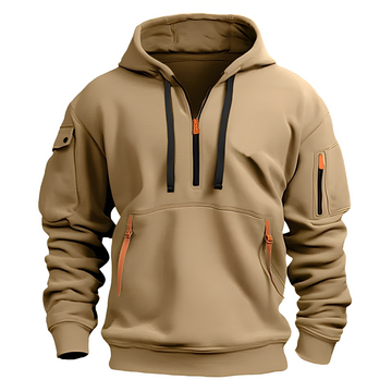 Paxton - Gemütliche Hoodie-Jacke mit halbem Reißverschluss