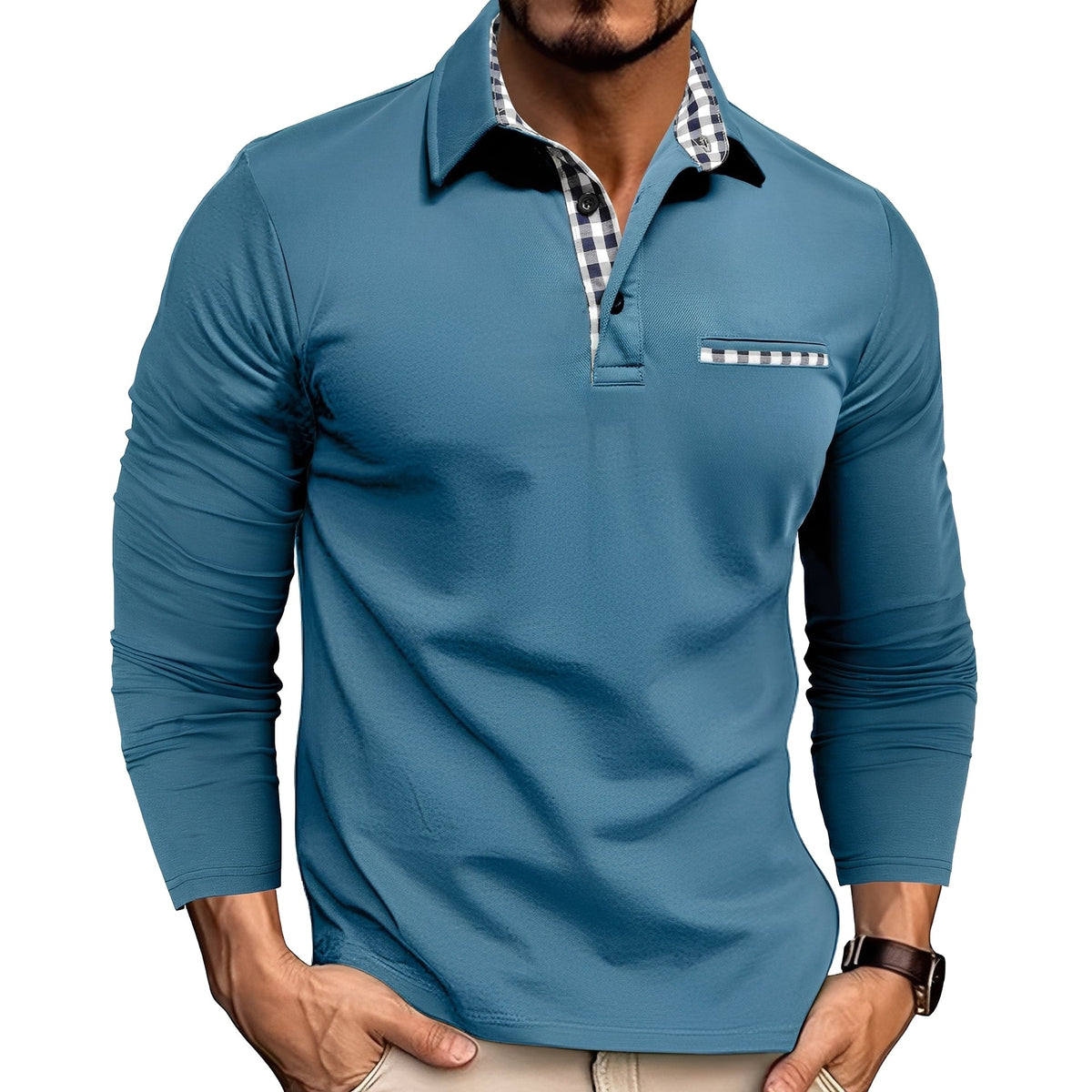 Grover - Lässiges Langarm-Poloshirt