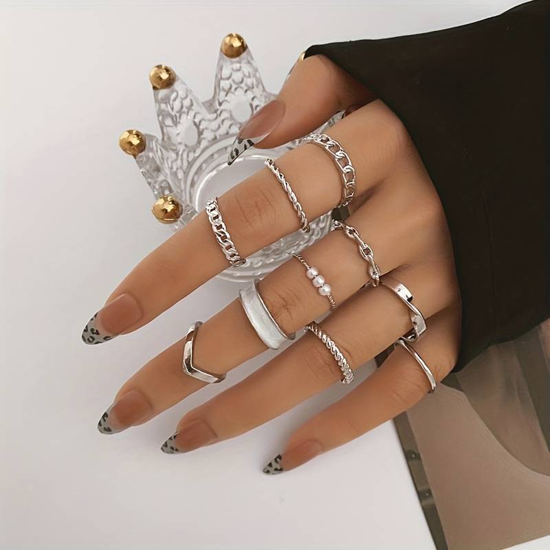 10 Stück Mode-Ringe - Mix & Match Ringe