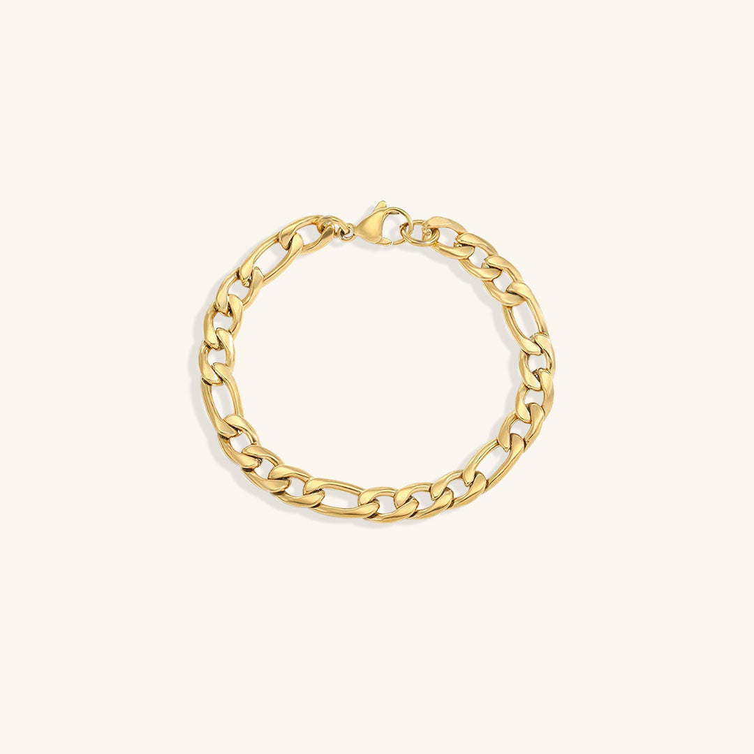 Saturn - Goldenes Kettenarmband