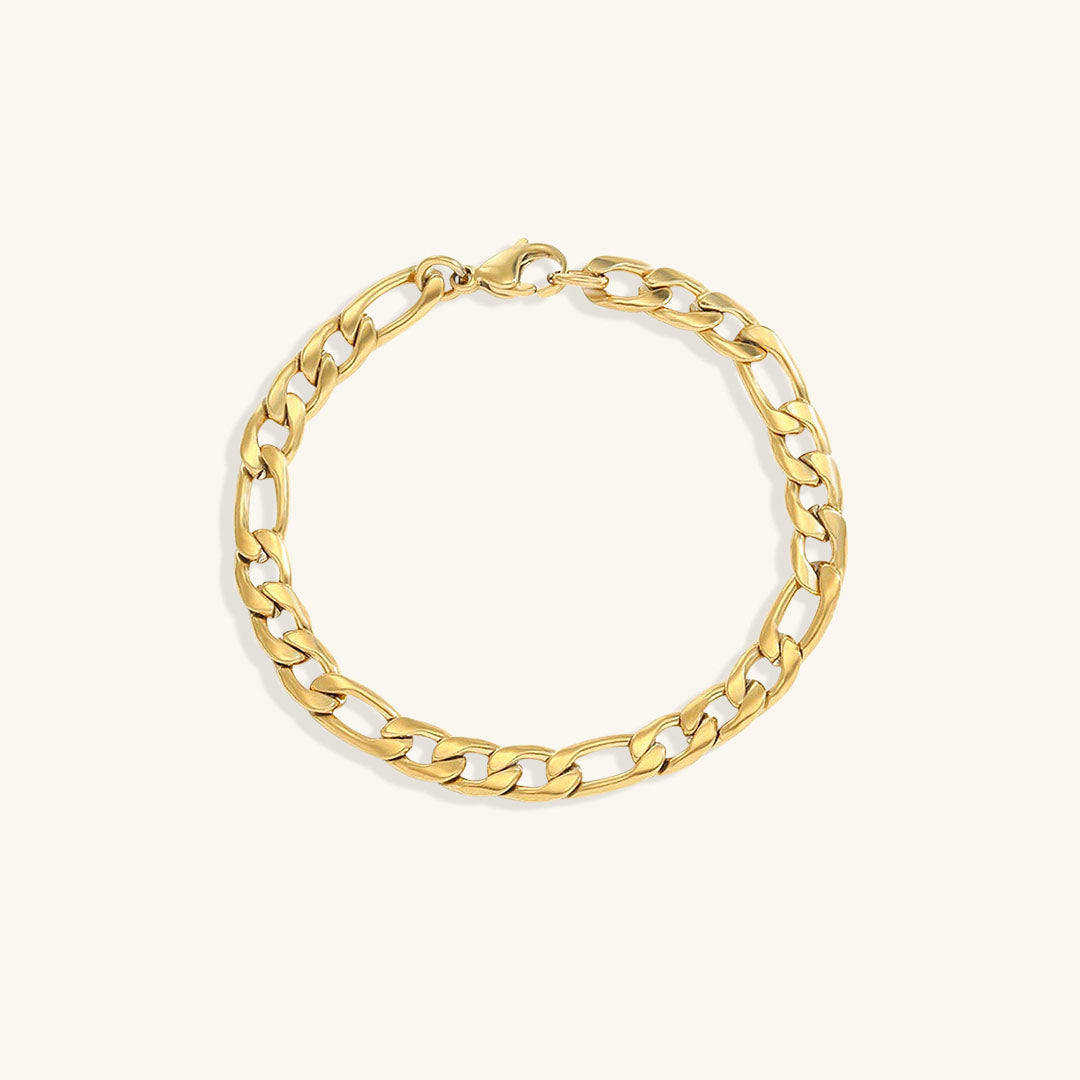 Saturn - Goldenes Kettenarmband