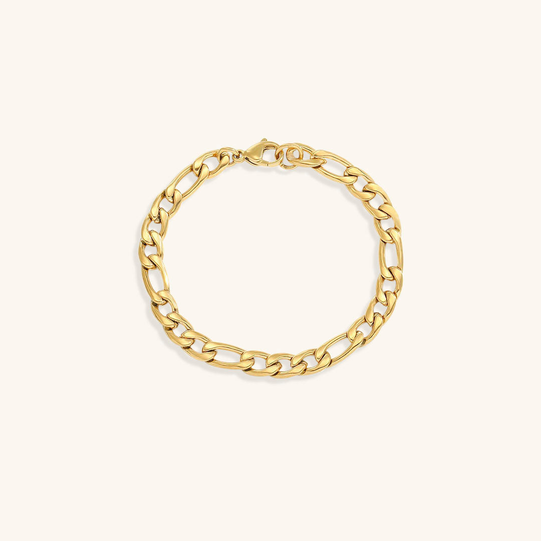 Saturn - Goldenes Kettenarmband