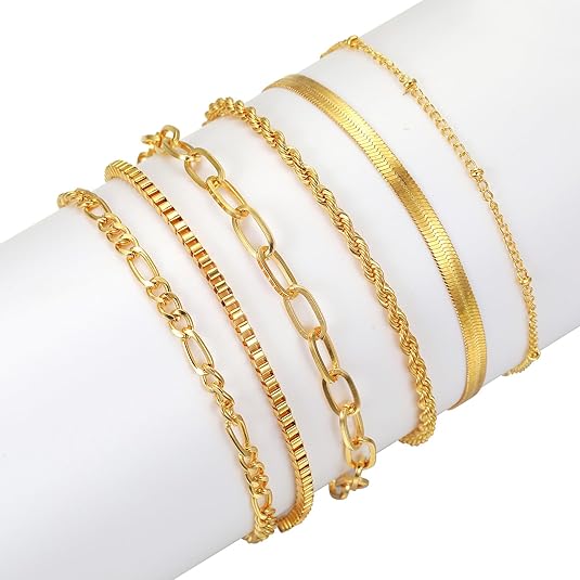 Paige – Set aus 6 mehrschichtigen Armbändern