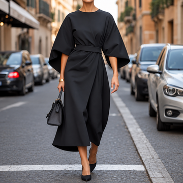 Clare - Maxi Kleid mit taillierbarem Kordelzug