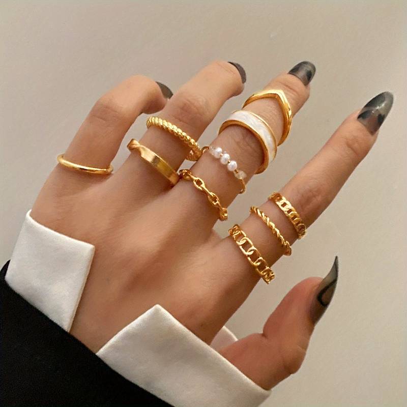 10 Stück Mode-Ringe - Mix & Match Ringe