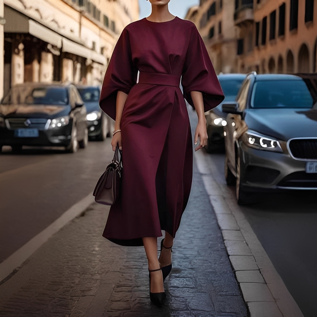 Lauriane - Stilvolles Damenkleid mit Laternenärmeln