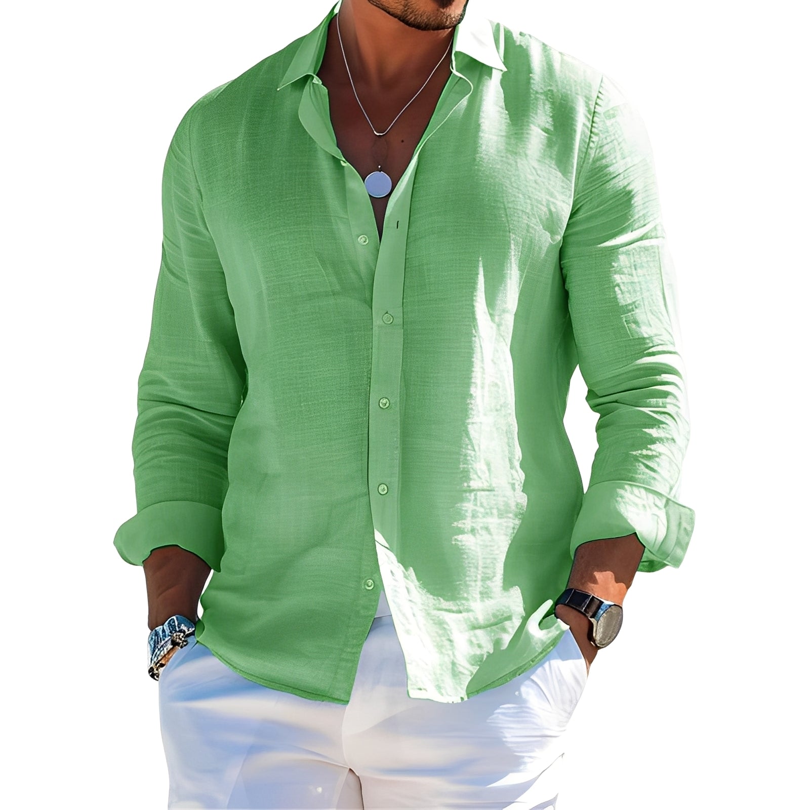 Félicien - Angenehmes langärmeliges Poloshirt