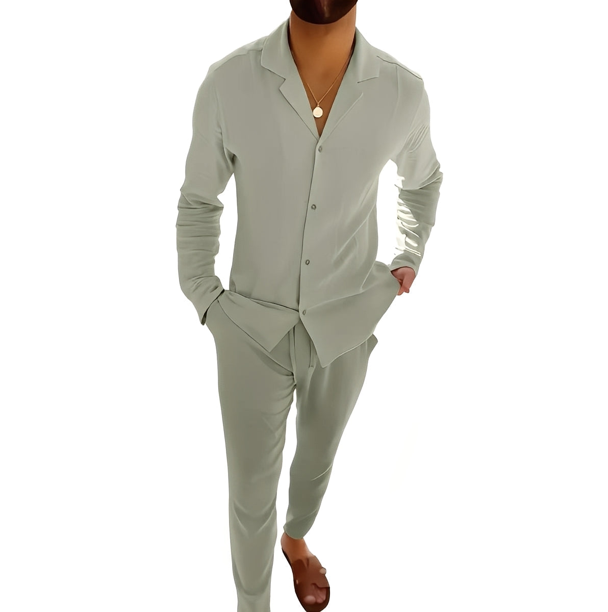 Hadrien - Männer-Set mit Langarmhemd und Hose